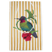 Colibri Gold Streifen Illustration Geschenktasche Mittlere Geschenktüte (Vorderseite)