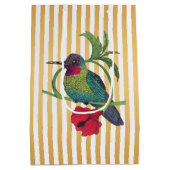 Colibri Gold Streifen Illustration Geschenktasche Mittlere Geschenktüte (Rückseite)