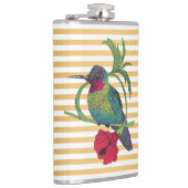 Colibri Gold Stripes Illustrationsflasche Flachmann (Rechts)