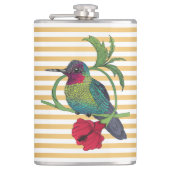Colibri Gold Stripes Illustrationsflasche Flachmann (Vorderseite)