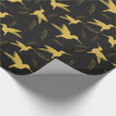 Colibri-Goldmuster Geschenkpapier (Ecke)