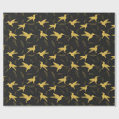 Colibri-Goldmuster Geschenkpapier (Flach)