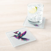 Colibrí prisma multicolor glasuntersetzer (Schrägansicht)