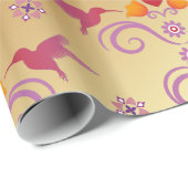 Colibri und Blume Geschenkpapier (Rolleneckpunkt)