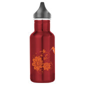 Colibri und Blumen Edelstahlflasche (Links)