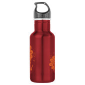 Colibri und Blumen Edelstahlflasche (Rückseite)
