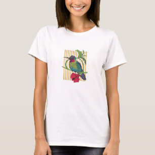 Colibri Vogel-Gold Stripes Flowy T-Shirt