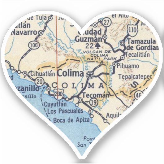 Colima Mexico Aufkleber (Vorderseite)