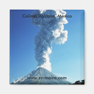 Colima Volcano, Jalisco, Mexiko Magnet