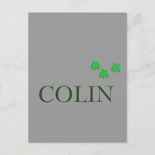 Colin Irish Name Postkarte