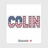 Colin Name Vorname USA Sticker Stickerset (Blatt)