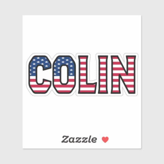 Colin Name Vorname USA Sticker Stickerset (Blatt)