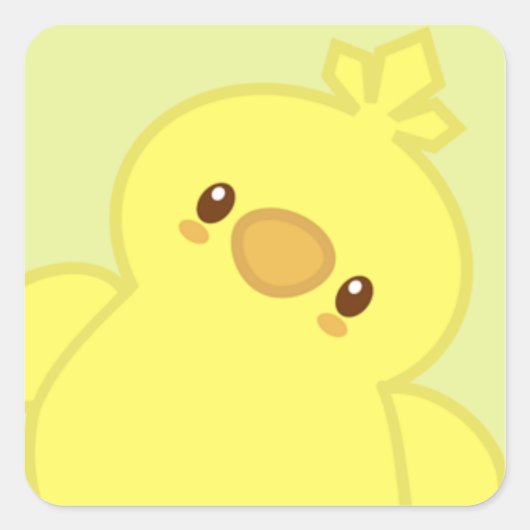 Colin the Chick Quadratischer Aufkleber (Vorderseite)