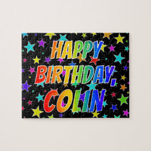 "COLIN" Vorname, Spaß "GLÜCKLICHER BIRTHTAG" Puzzle