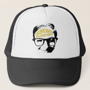 Colins Gesicht auf alles Retro Logo-Entwurf Truckerkappe