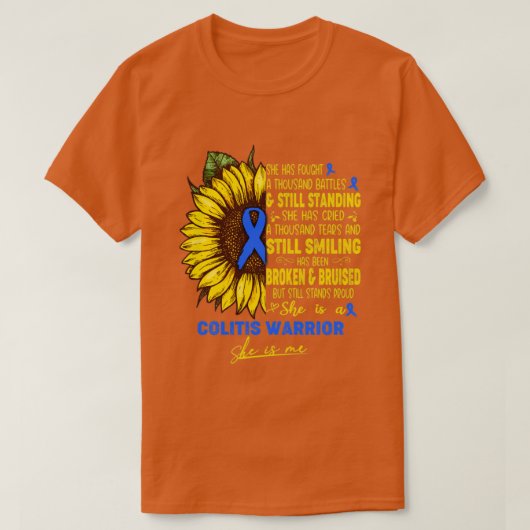 Colitis Awareness Sie ist ein Colitis Warrior Sie  T-Shirt (Design vorne)