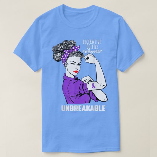 Colitis Warrior Unzerbrechliche Erkenntnis G T-Shirt (Design vorne)