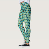 Colive Olive Aquamarin Green Blue Aqua Kariert Leggings (Links)