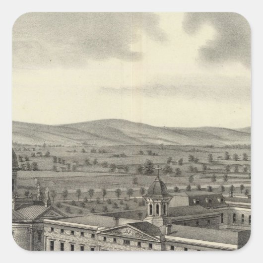 Coll Notre Dame Quadratischer Aufkleber (Vorderseite)