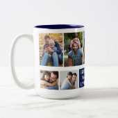 Collage 10 Photos Best Dad Ever, Funny Mug For Dad Zweifarbige Tasse (Links)