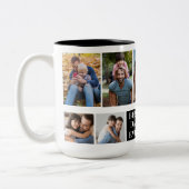 Collage 10 Photos Best Dad Ever, Funny Mug For Dad Zweifarbige Tasse (Links)