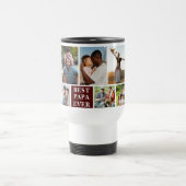 Collage 10 Photos Best Papa Ever Reisebecher (Mittel)