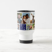 Collage 10 Photos Best Papa Ever Reisebecher (Mittel)