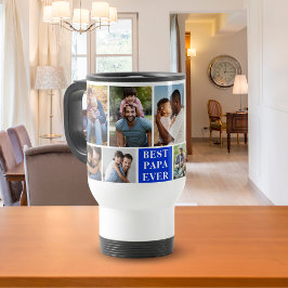 Collage 10 Photos Best Papa Ever Reisebecher