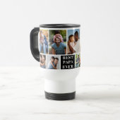 Collage 10 Photos Best Papa Ever Reisebecher (Vorderseite Links)
