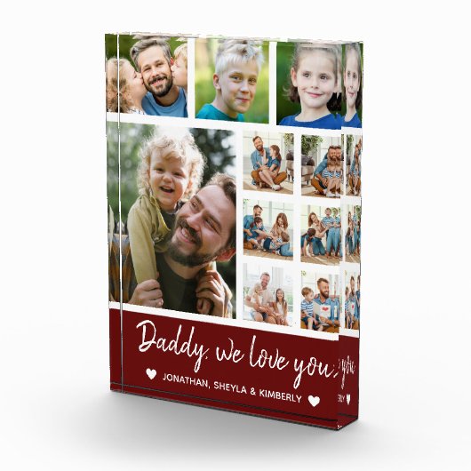 Collage 10 Photos gift for Dad Fotoblock (Rechts)