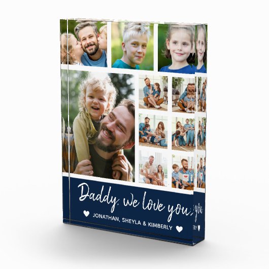 Collage 10 Photos gift for Dad Fotoblock (Rechts)