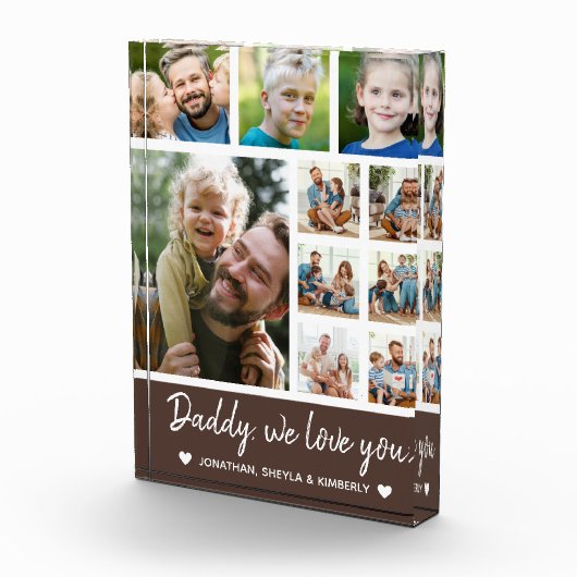 Collage 10 Photos gift for Dad Fotoblock (Rechts)