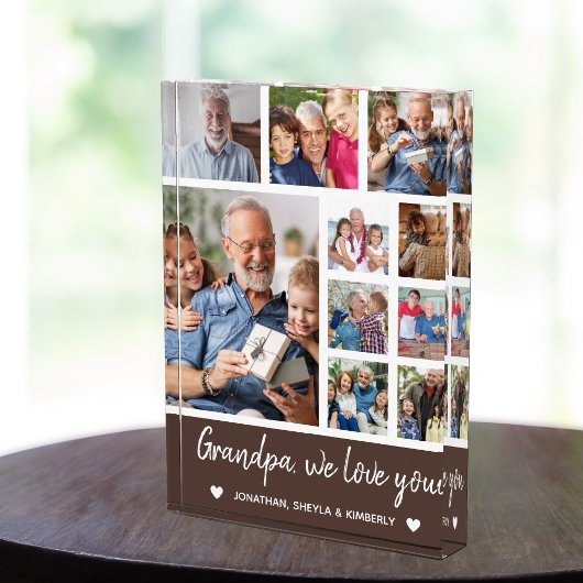 Collage 10 Photos Grandpa We Love you Fotoblock