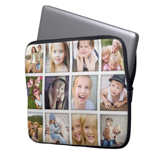 Collage 12 Foto Laptopschutzhülle (Vorderseite Links)