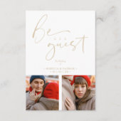 Collage 2 Photos Be Our Guest Romantic Wedding Begleitkarte (Vorderseite)