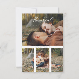 Collage 2 Photos Couple Happy Thanksgiving