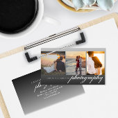 Collage 3-Foto Black Ombre Fotografie Visitenkarte