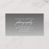 Collage 3-Foto Dunkelgrau Ombre Fotografie Visitenkarte (Rückseite)