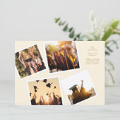 collage 4 photo frame elegant our graduate school ankündigung (Stehend Vorderseite)