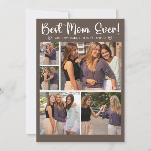 Collage 5 Photos Gift for Mother's Day Einladung (Vorderseite)