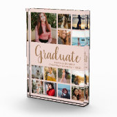 Collage Abschluss Pink Gold Foto Block (Rechts)