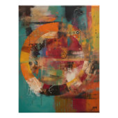 Collage Abstracto de Círculo Colorido Fotodruck (Vorne)