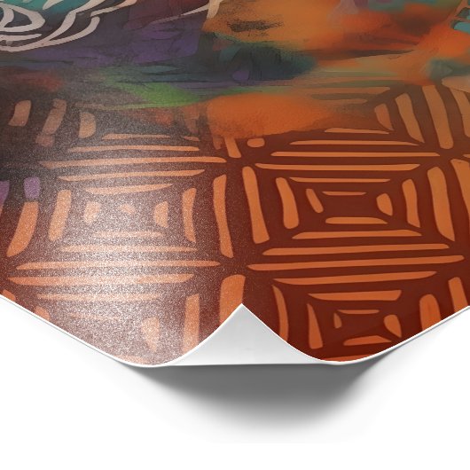 Collage Abstracto de Hojas y Círculo Fotodruck (Ecke)