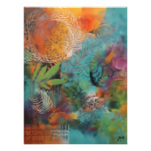 Collage Abstracto de Hojas y Círculo Fotodruck (Vorne)