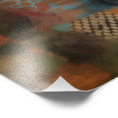 Collage Abstracto de Sol y Texturas Fotodruck (Ecke)