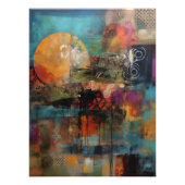 Collage Abstracto de Sol y Texturas Fotodruck (Vorne)