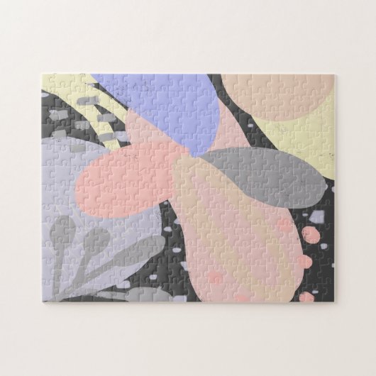 Collage Abstrakt Brush Strokes farblich Puzzle (Horizontal)