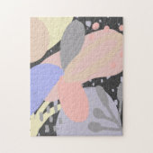 Collage Abstrakt Brush Strokes farblich Puzzle (Vertikal)