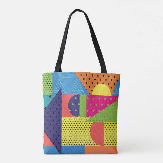 Collage Abstrakt Colorful 90s Tasche (Rückseite)