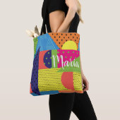 Collage Abstrakt Farbige 90er Tasche (Von Nahem)